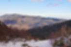 View of White Mountains from the descent of Tuckerman's Ravine. 