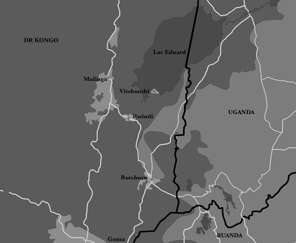 Karte des Virunga-Nationalparks