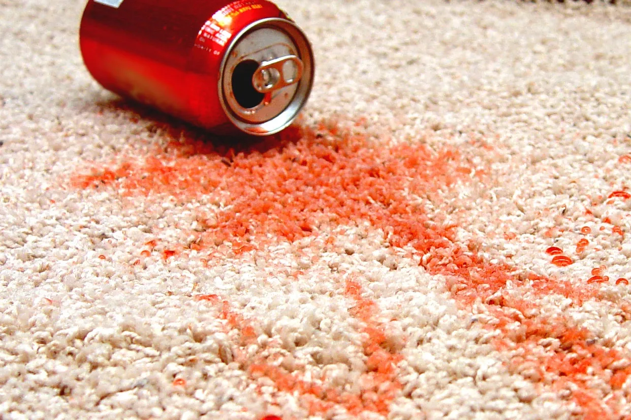 Carpet soda stain
