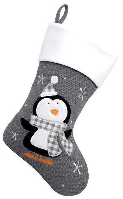 Thumbnail: Knitted Charcoal Christmas Stockings