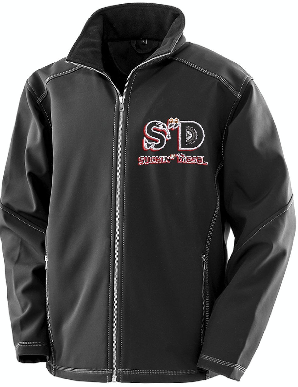 Thumbnail: Ladies Suckin Diesel Treble Stitch Soft Shell Jacket