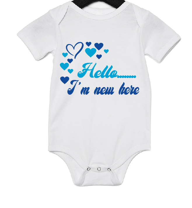 'Hello I'm new here' Baby Vest