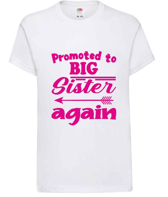 Thumbnail: Big Sister Announcement T-Shirt for Girls - Promoted to Big Sister