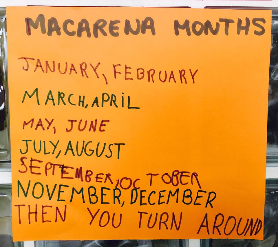 Macarena Months Song