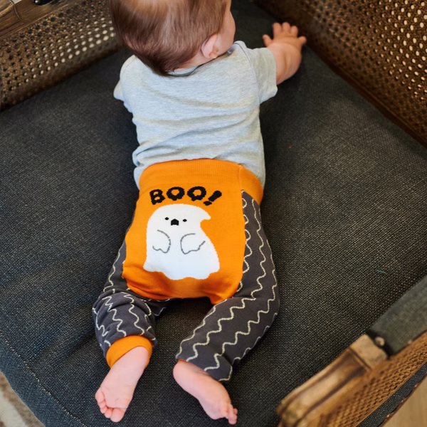 Ghost Boo Halloween -  Baby Funkie Tights Legging Pants - Image 4