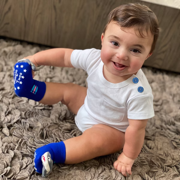 White Boogie Tees Bodysuit Tshirt - Blue Button - Image 3