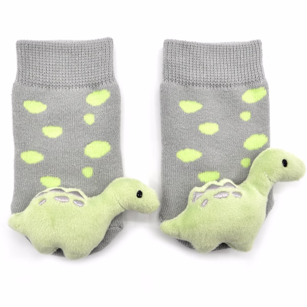 Green Dinosaur Boogie Toes Rattle Socks - Image 2