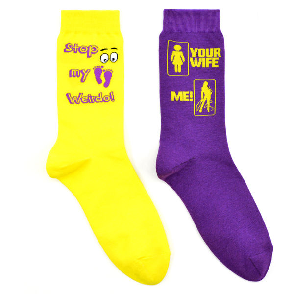 Wife Weirdo Foot Fetish Ladies Lounge 2 Pair Women Sock Set Flat