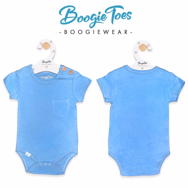 Blue Boogie Tees Bodysuit Tshirt - Natural Wood Button - Image 5