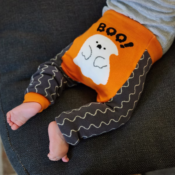 Ghost Boo Halloween -  Baby Funkie Tights Legging Pants - Image 2