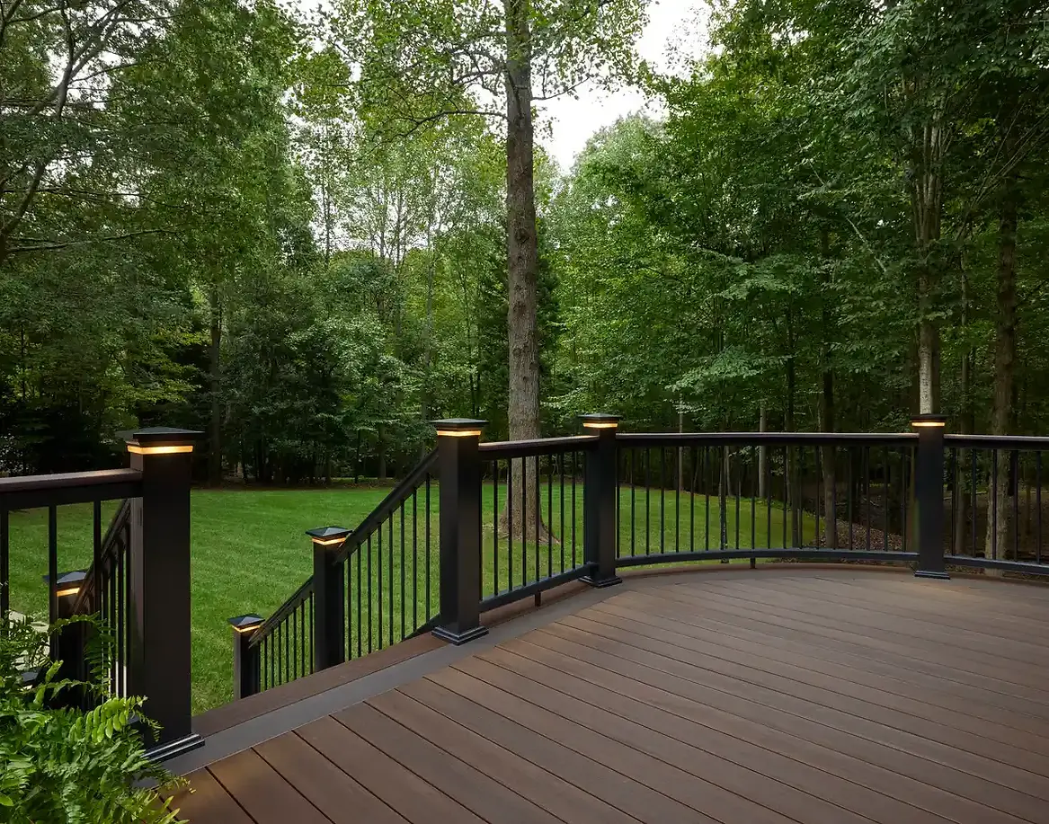composite deck construction ashland oregon backyard deck railing