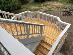 Cedar Deck and Staircase with Switchback Stairs