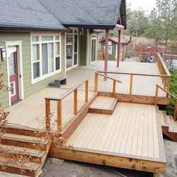 Multi-level Composite Decking with Cable Railing