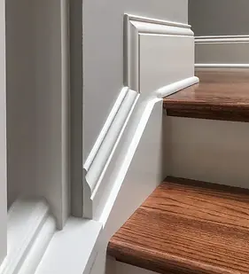 finish carpentry trim for stairs