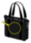 Kyss II Bag Embroidery Location Diagram - Compact Black