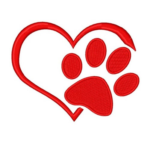 Paw Heart Outline