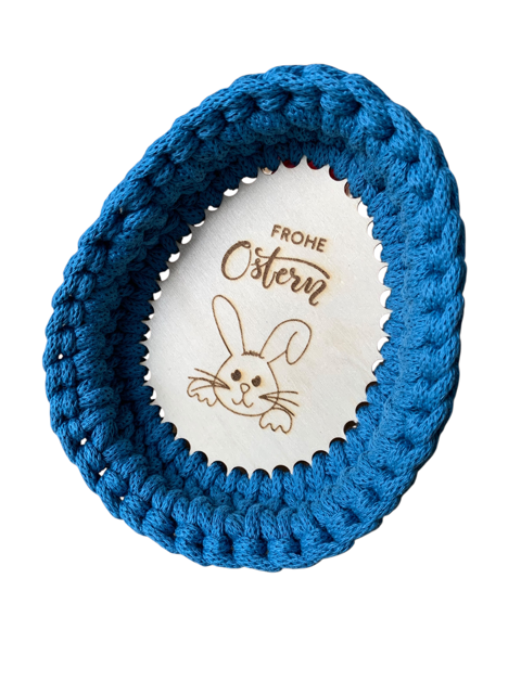 Miniaturbild: Osterkörbchen in Ei Form mit graviertem Holzboden