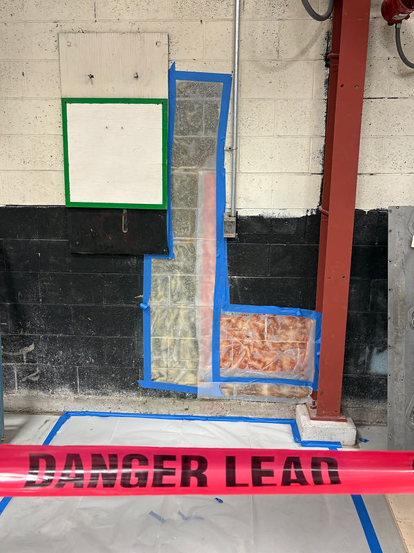 Lead paint being removed