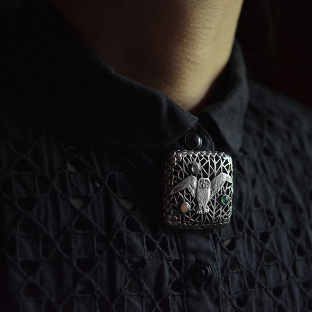 flapping owl brooch