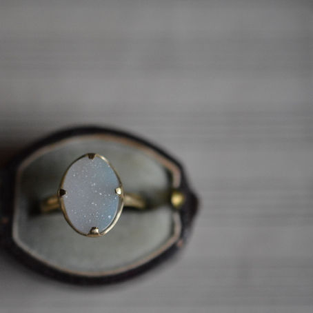 quartz agate ring