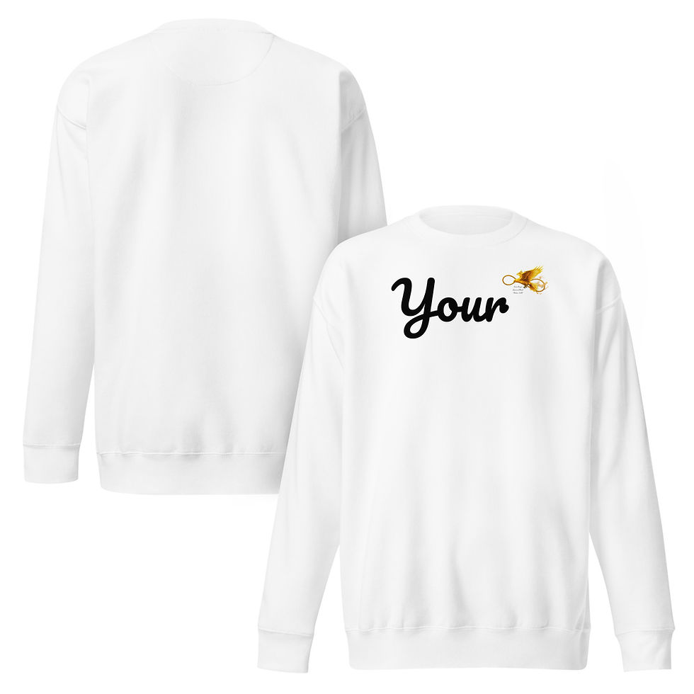 Thumbnail: White sweatshirt with your magnet logo on the back