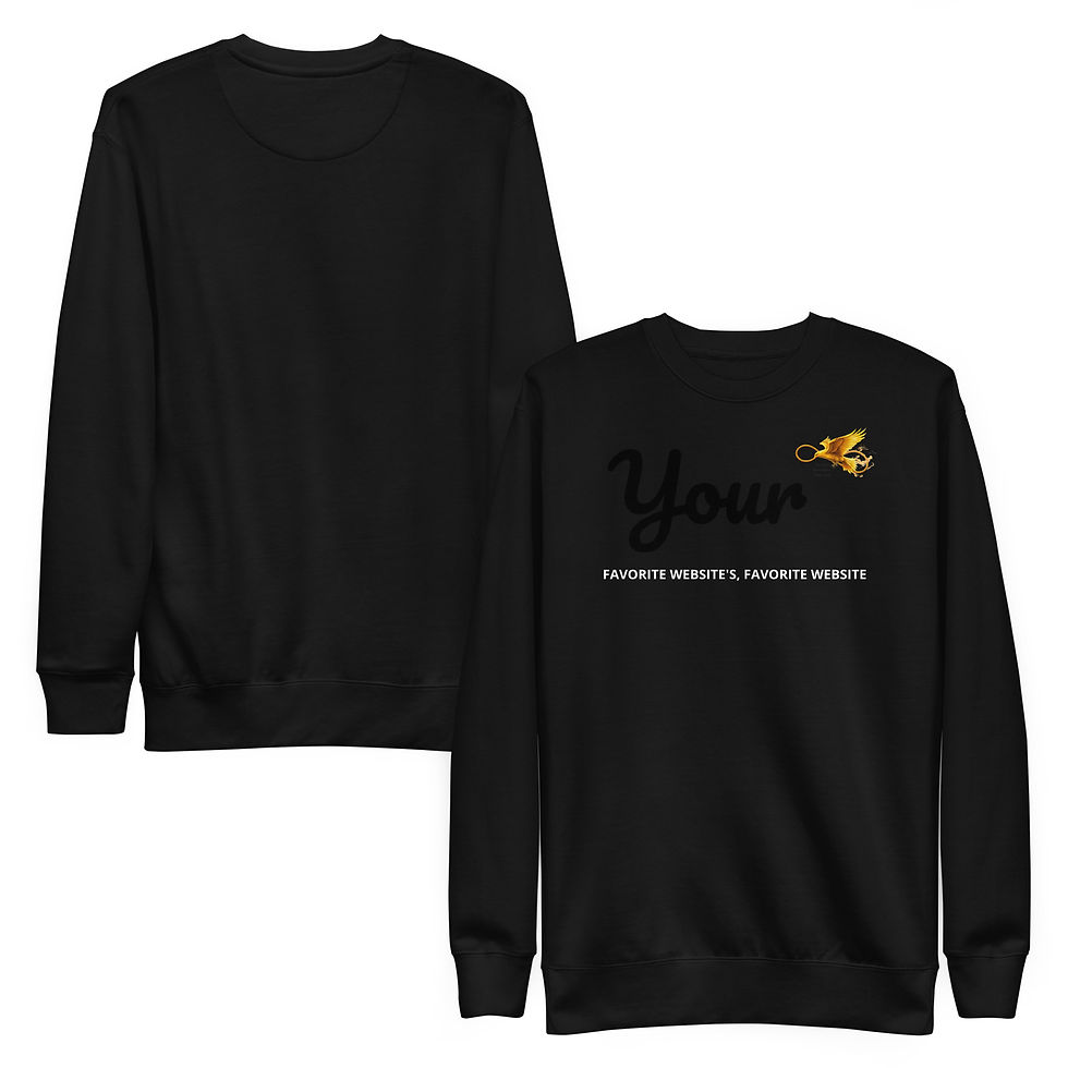 Black Magnet sweatshirt showing front and back views