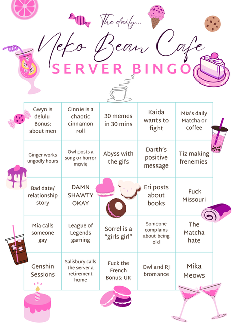 Neko Bean Cafe Daily Server Bingo