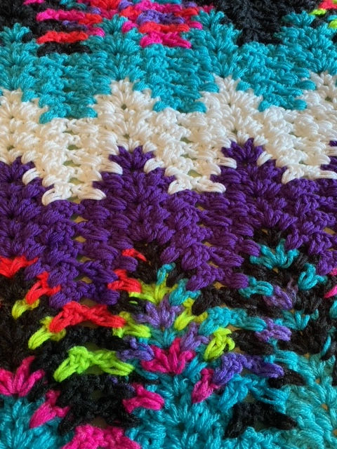 Thumbnail: Lacy Chevron Oversized Throw Neon