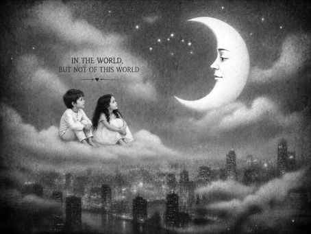 To reflect your children sitting on a cloud near this man in the moon