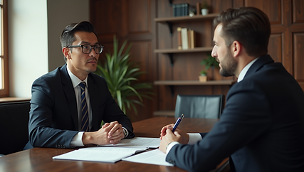 Attorney giving legal advice