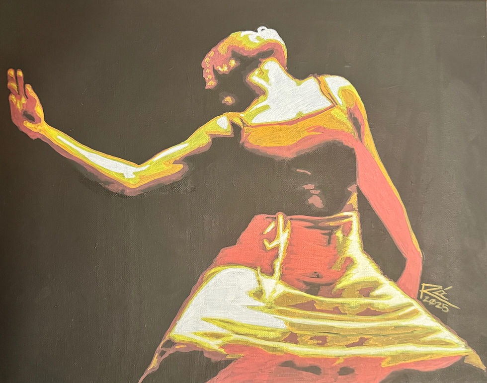 painting of black woman dancer