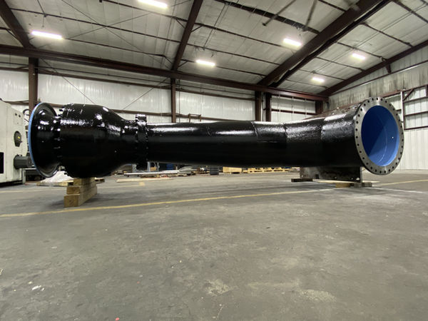Vertical pump overhaul, recoated inside and out