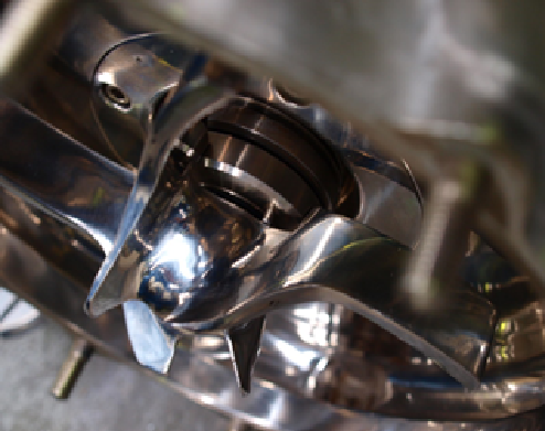 Honda Kiko latex pump impeller close up