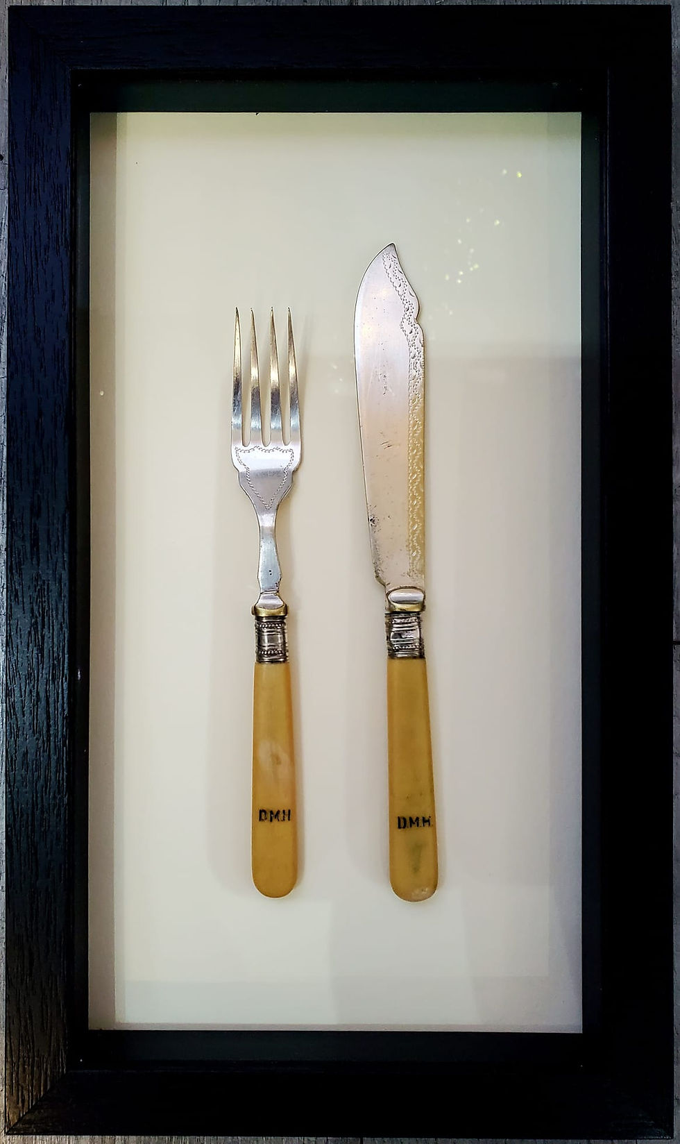 Cutlery Silver Knife Fork Spoon Bone Ivory Bakelite Collectible Heirloom