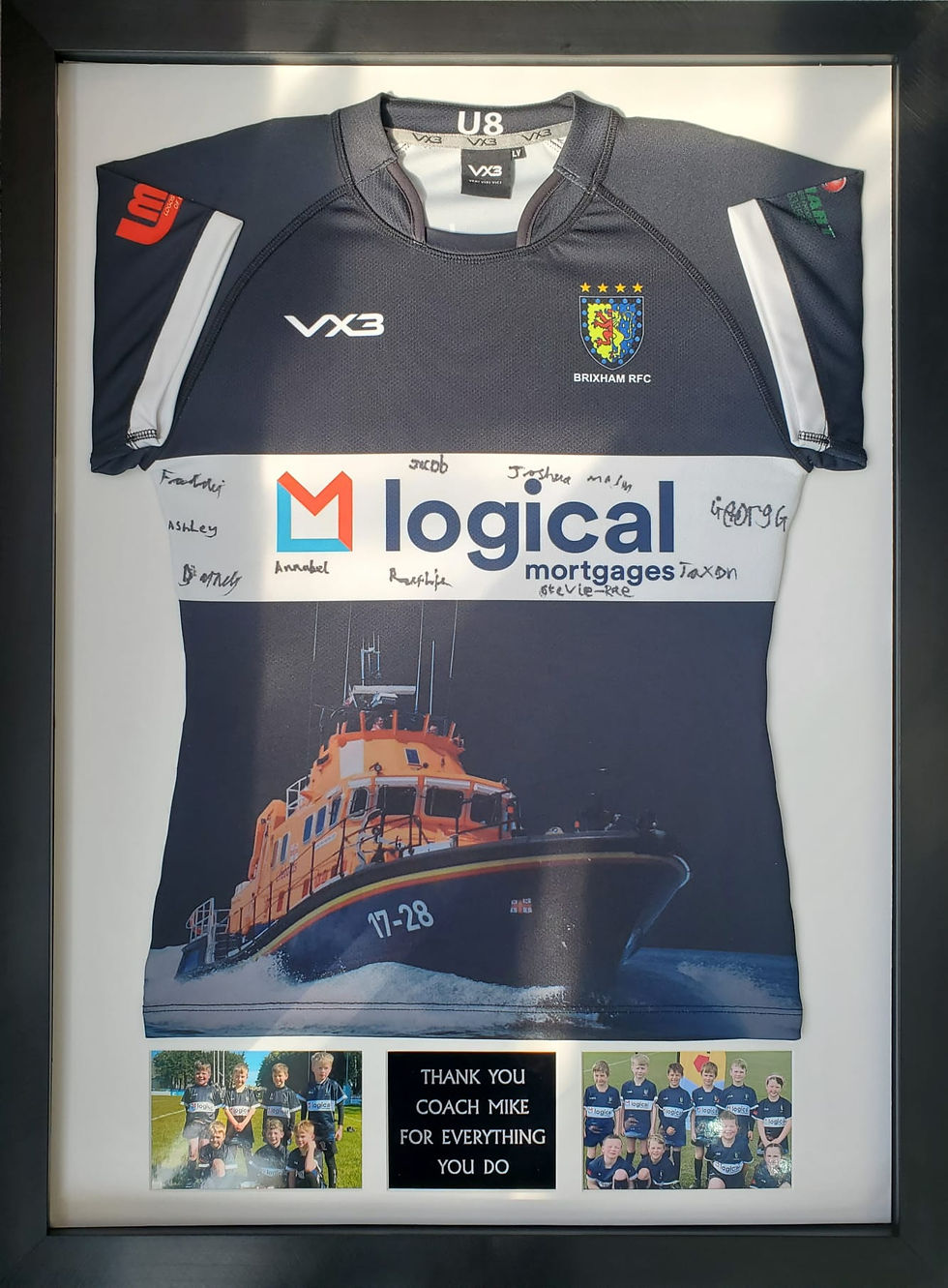 Brixham Youth Rugby Shirt Coach Team Gift Signed