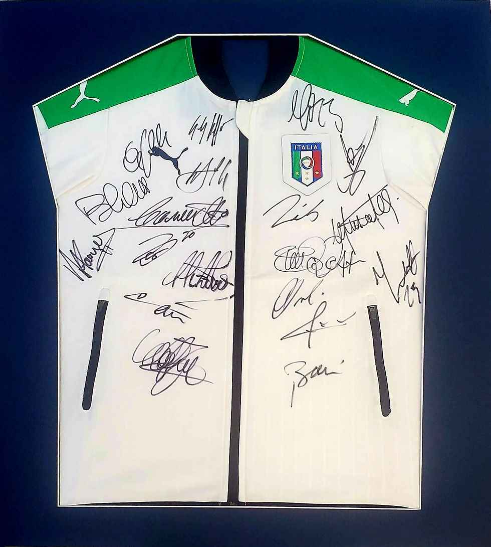 Italy Signed Football Jersey Italia FC Shirt Sports Autograph Memorabilia