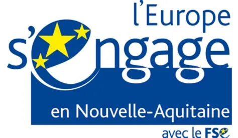 Logo L'Europe S'Engage en Nouvelle-Aquitaine avec le FSE