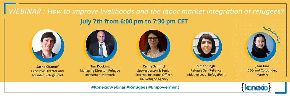 English Webinar Banner - How to Improve Refugees' Livelihoods and Labor Market Integration