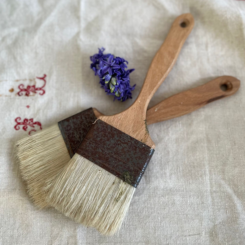 Miniature : Pair of French wooden paint brushes