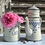 Miniature : Lustucru collectible French antique enamel coffee pot