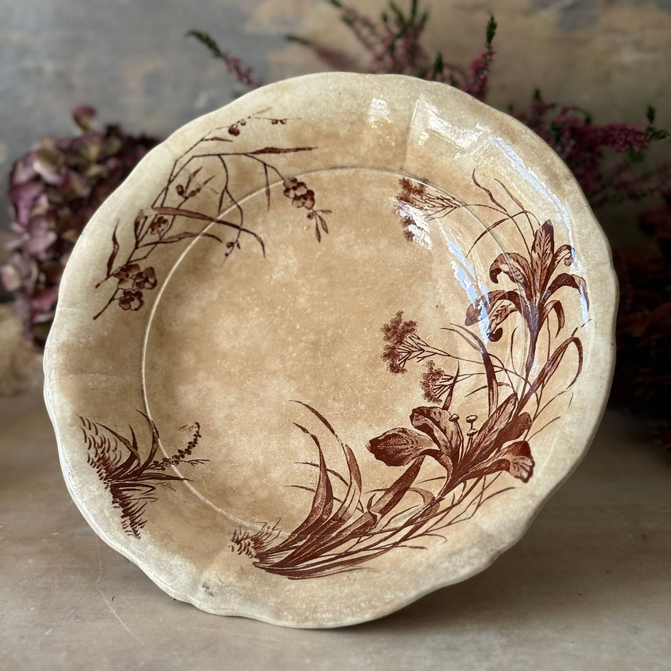Thumbnail: Elegant antique sepia compote Flore by JV Bordeaux