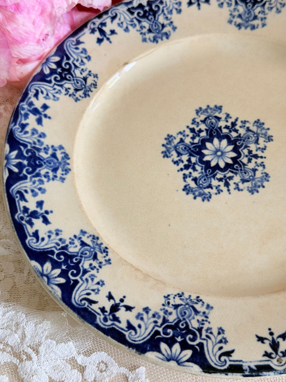 Miniature : Pair of JV Bordeaux Rouen antique plates