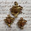 Miniature : Ornate Parisian quality bronze ormolu cache clous set