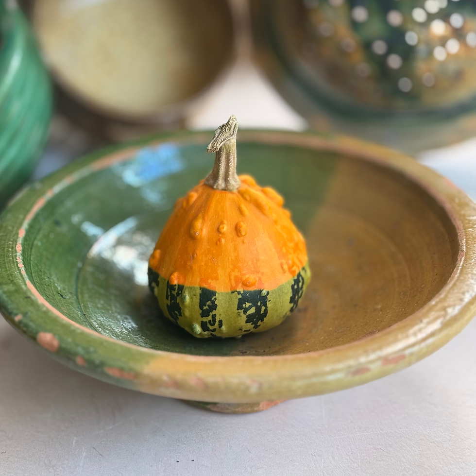 Thumbnail: Hand crafted Mediterranean raised terracotta bowl