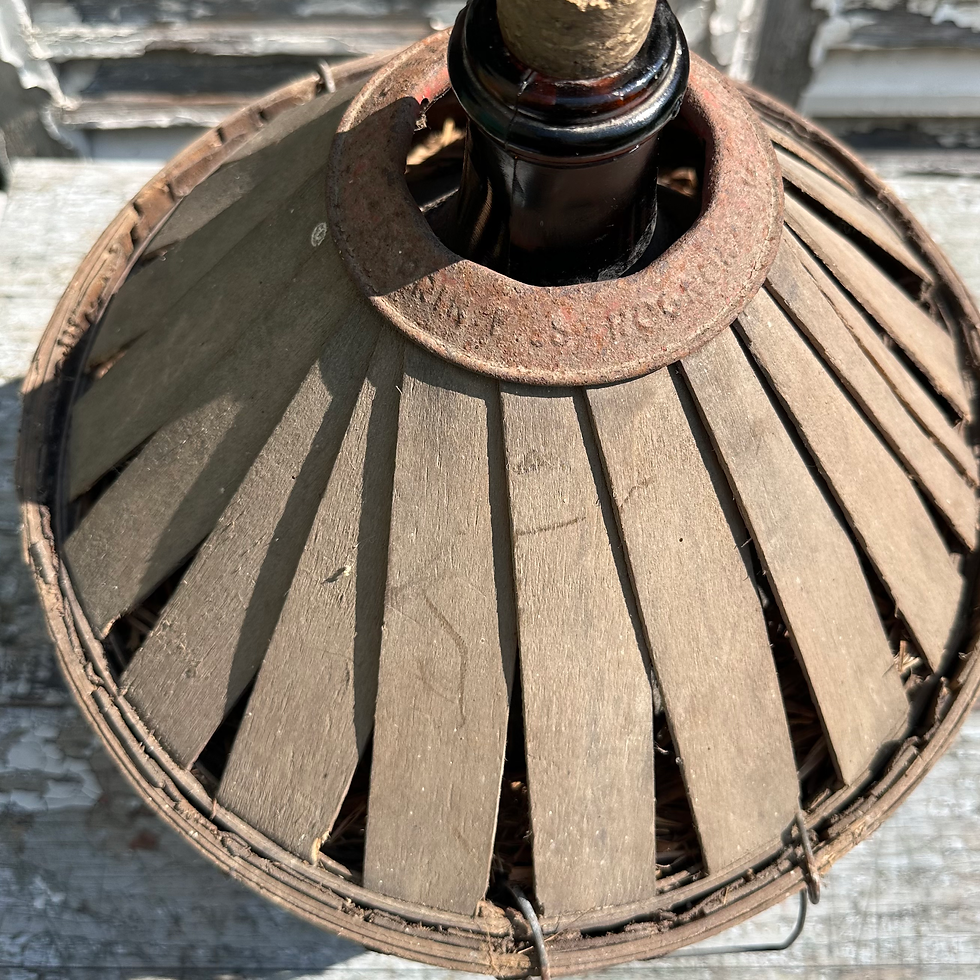 Thumbnail: Large rare amber French demijohn in its original case