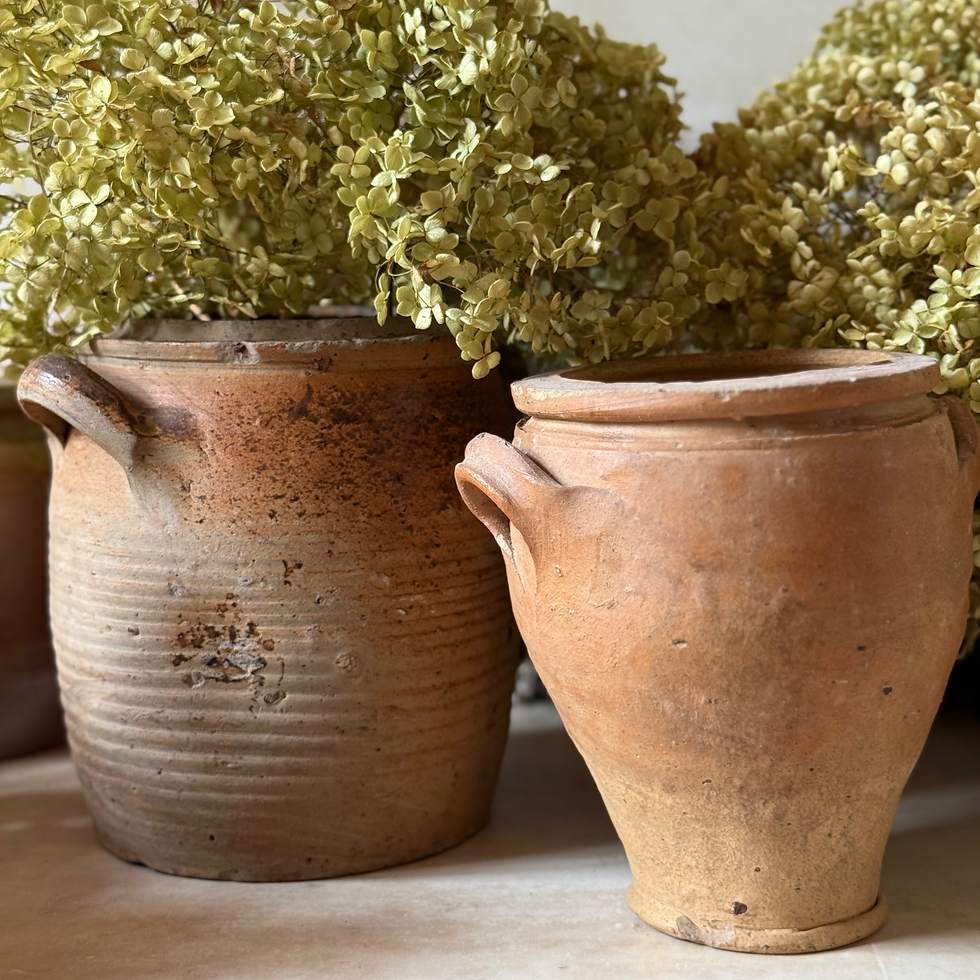 Miniature : Rustic French stoneware confit pot