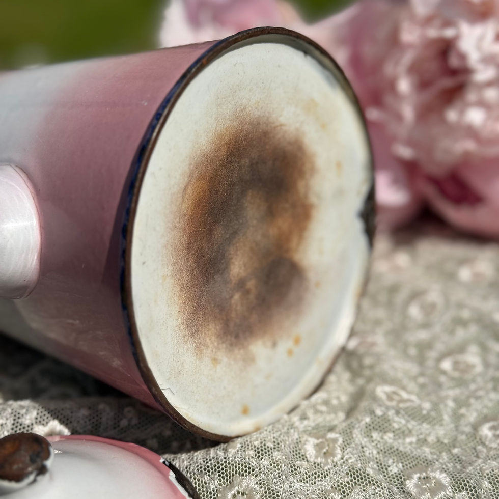 Thumbnail: Candy pink ombré French enamel coffee pot