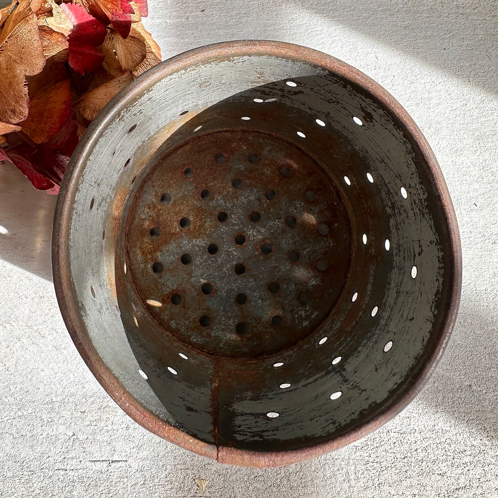 Thumbnail: Metal French faisselle cheese strainers