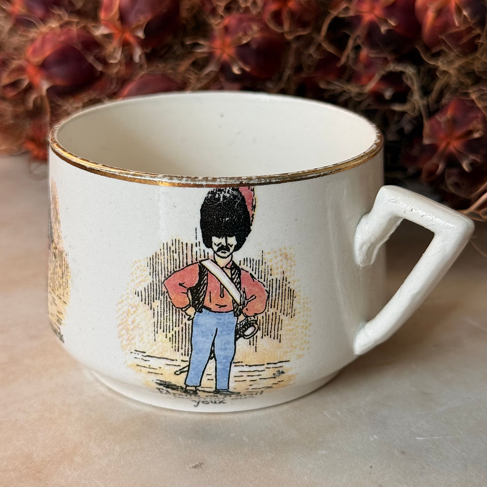 Thumbnail: 'Tasse Parlante' military story telling cup by Sarreguemines