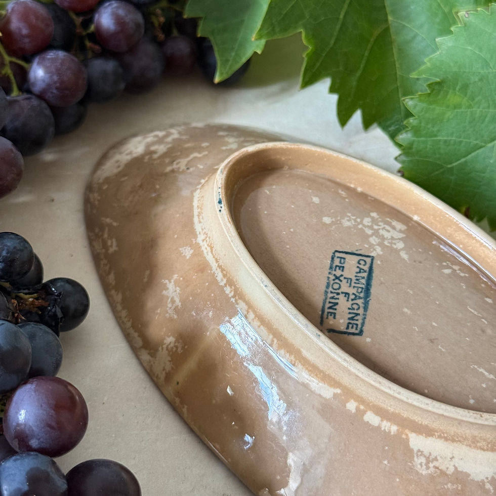 Thumbnail: Patinated Pexonne ravier plate 'Campagne' design